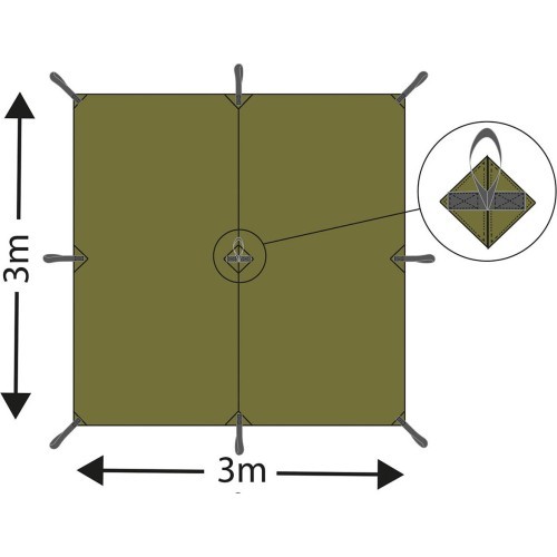 Tarpaulin "Tarp Extreme" BW camo ca. 300 x 300 cm