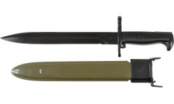 Штык-нож US M1 с чёрной пластиковой рукоятью и ножнами