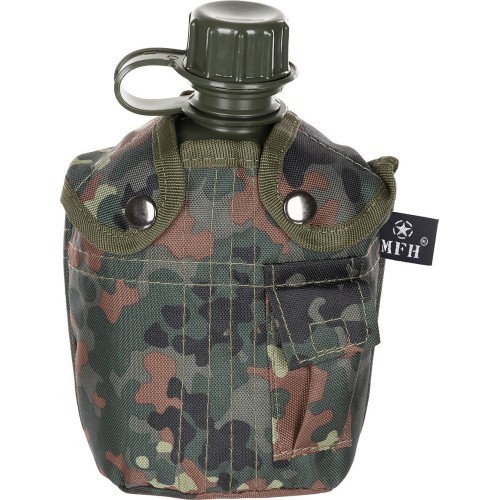 Пластиковая фляга US 1 л с чехлом BW camo, без BPA
