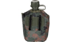 Plastmasas ASV pudele 1 l ar pārvalku BW camo, bez BPA