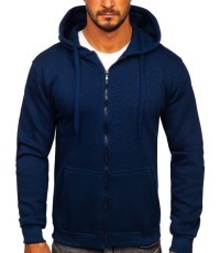 J.Style Men's Fleece Sweatshirt Navy 68B2008-66