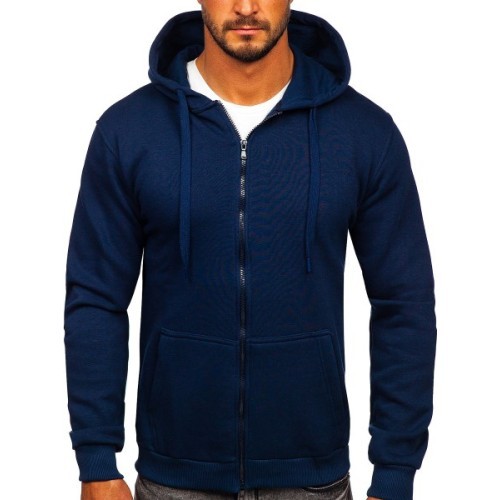 J.Style Men's Fleece Sweatshirt Navy 68B2008-66
