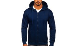 J.Style Men's Fleece Sweatshirt Navy 68B2008-66