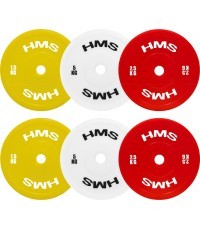 TPP olimpisko tehnisko svaru disku komplekts PE 2 x 1,5–5 kg (18 kg) HMS