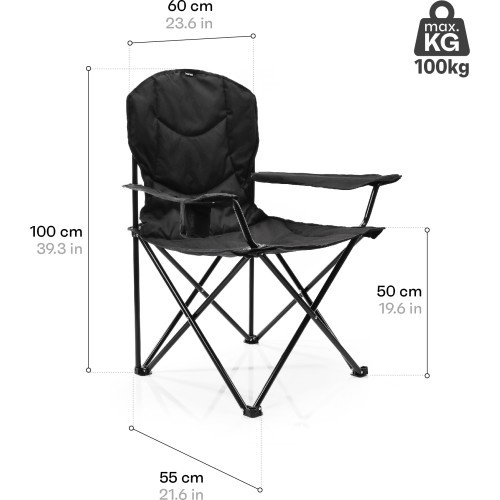 Meteor hiker folding chair - Black