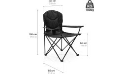 Meteor hiker folding chair - Black