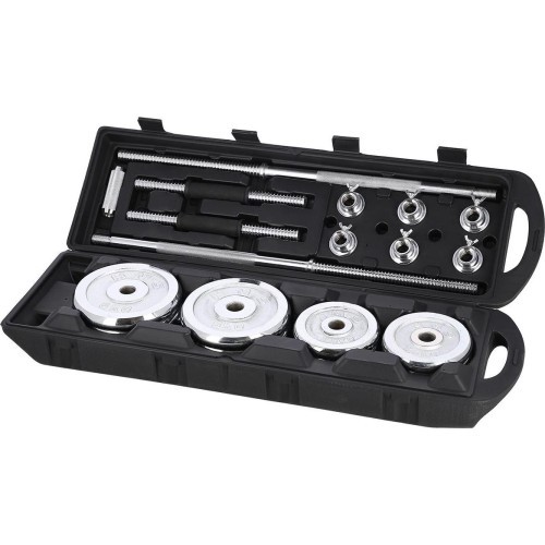 Chrome Dumbbell Set In Suitcase HMS STC50 2x25kg