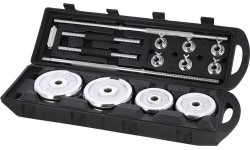 Chrome Dumbbell Set In Suitcase HMS STC50 2x25kg
