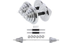 Chrome Dumbbell Set In Suitcase HMS STC50 2x25kg