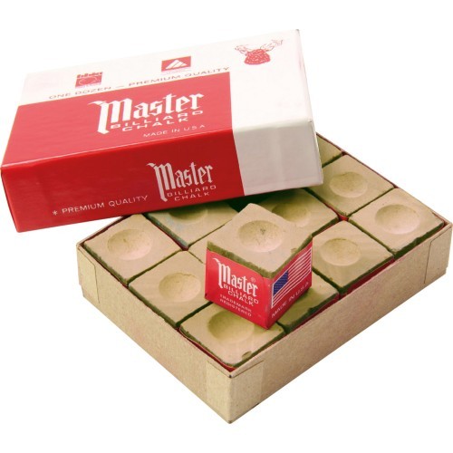 Бильярдный мел Master, золотой, 12 шт.