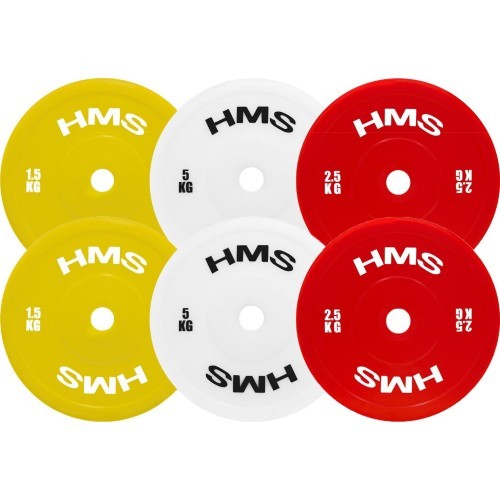 TPP01 dzeltens PE svaru disks 2 x 1,5 kg HMS - 2x1.5kg