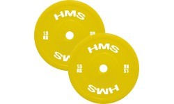 TPP01 dzeltens PE svaru disks 2 x 1,5 kg HMS - 2x1.5kg