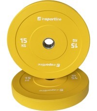 Rubber Weight Plate inSPORTline Bumper Plate Go 15 kg 50 mm