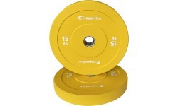 Gumijas svaru disks inSPORTline Bumper Plate Go 15 kg 50 mm