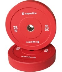 Rubber Weight Plate inSPORTline Bumper Plate Go 25 kg 50 mm