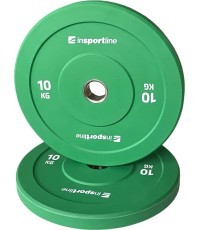 Резиновый весовой диск inSPORTline Bumper Plate Go 10 кг 50 мм