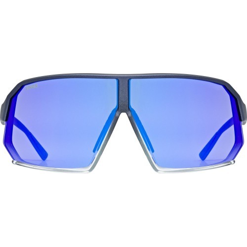 Uvex sportstyle 237 sunglasses, metallic blue-clear / mirror purple
