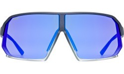 Uvex sportstyle 237 sunglasses, metallic blue-clear / mirror purple