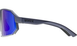 Uvex sportstyle 237 sunglasses, metallic blue-clear / mirror purple