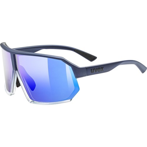 Uvex sportstyle 237 saulesbrilles, metāliski zilas-caurspīdīgas / spoguļpurpura