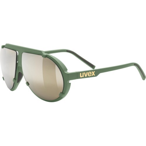 Uvex esntl pina glasses, moss green matt / gold mirror