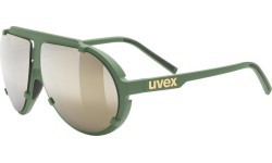 Uvex esntl pina glasses, moss green matt / gold mirror