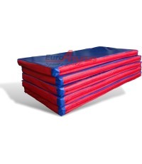 Gymnastics mat, folding, non-slip (200x100x5 cm), synthetic leather