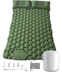 Inflatable Sleeping Pad for Two w/ Mini Pump inSPORTline Faustea 192 x 125 x 8 cm