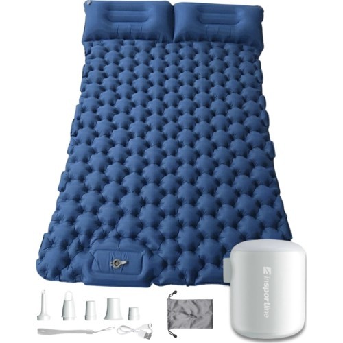 Inflatable Sleeping Pad for Two w/ Mini Pump inSPORTline Faustea 192 x 125 x 8 cm