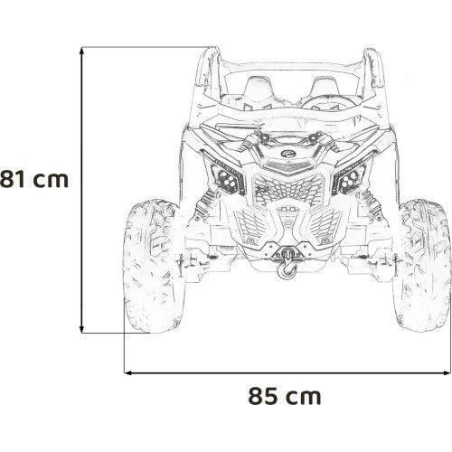 Elektriskais bērnu bagijs Maverick Turbo RR zili pelēks