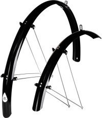 Dubļusargu komplekts FORCE48 Aluflex 28" XL // 48 mm (melni)