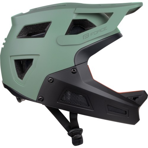 FORCE Drop helmet, size XS-S (51-54 cm), black/green