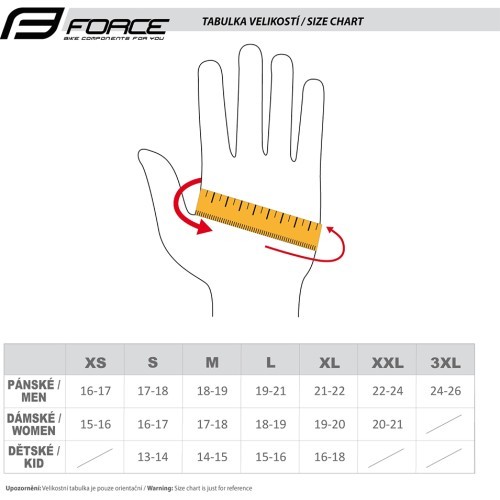 Riteņbraukšanas cimdi Force Fun, izmērs M (zili)