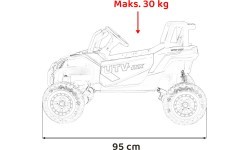 Bērnu elektromobilis bagijs Madman UTV-MX, balts
