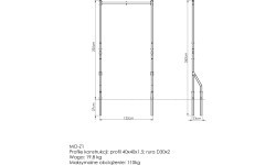 External pull-up bar with bag holder MO-Z1 - Marbo Sport