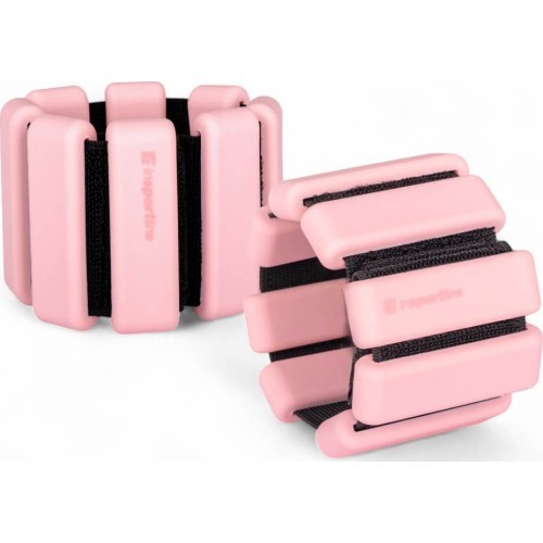 Potīšu un plaukstu locītavu svari inSPORTline Brace 2 x 1,5 kg - Rozā