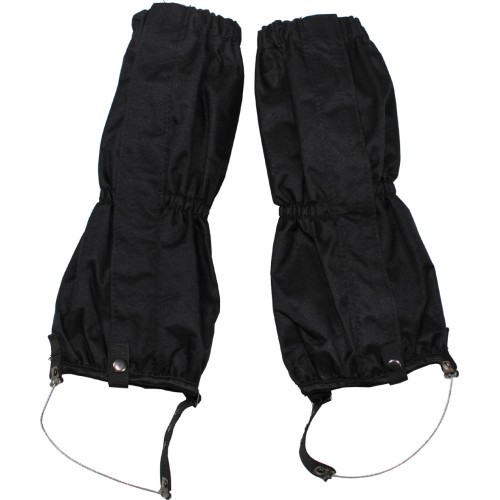 Gaiters black with zip steel wire