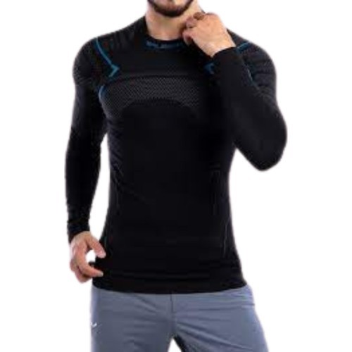 Vīriešu krekls ar garām piedurknēm Brubeck Thermo Black LS13040A - Black/Blue