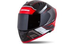 Motociklista ķivere Cassida Aero Drome Black Pearl/Red/White/Gray