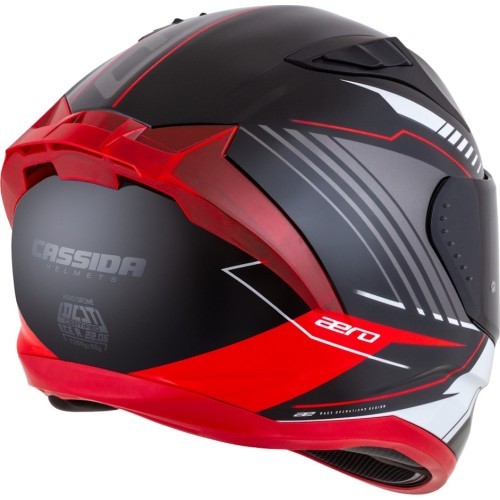 Motorcycle Helmet Cassida Aero Drome Black Pearl/Red/White/Gray