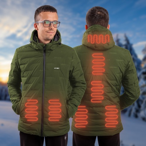 Vīriešu apsildāmā jaka W-TEC HEATborg - Haki