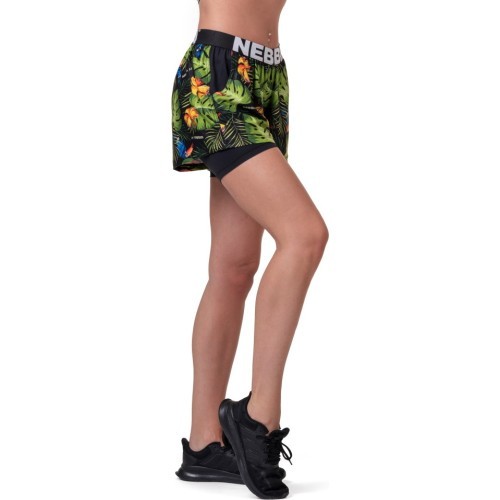 Women’s Shorts Nebbia High-Energy Double Layer 563 - Jungle Green
