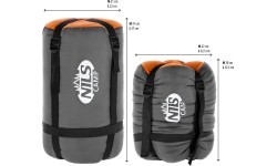 NC2008 GRAY-ORANGE SLEEPING BAG SIZE L NILS CAMP