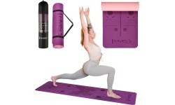 Фиолетовый коврик для йоги TPE YM10 HMS