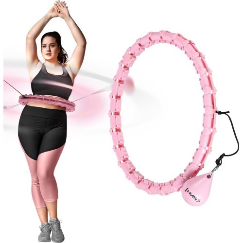 HHW11 Plus Size gaiši rozā hula riņķis ar svaru HMS