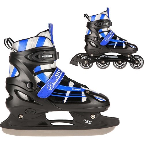 NH18366A 2IN1 IN-LINE SKATES/HOCKEY ICE SKATES - White/Pink