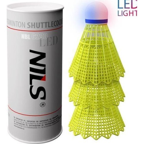 NBL6293 NYLON SHUTTLECOCKS LED MULTICOLOR PACK OF 3 NILS