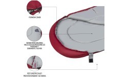 NC2008 MAROON-GREY SLEEPING BAG SIZE L NILS CAMP