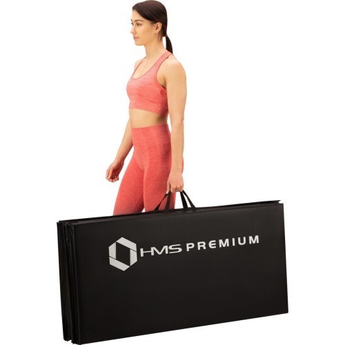 Gymnastic Foldable Mattress HMS Premium MGS01 2400x1200mm, Black