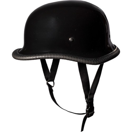 Открытый мотошлем в ретро-стиле Sodager DH-001 - Black Glossy